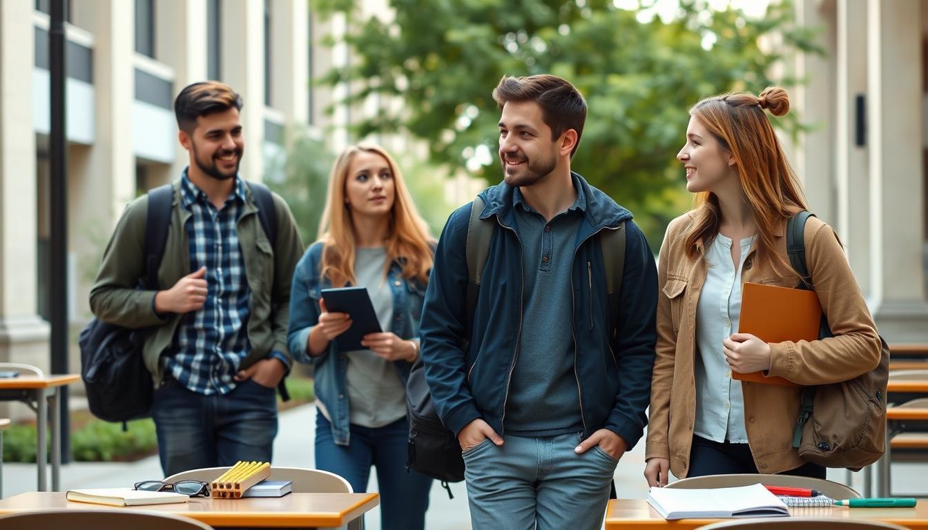 Students collaborating in study space